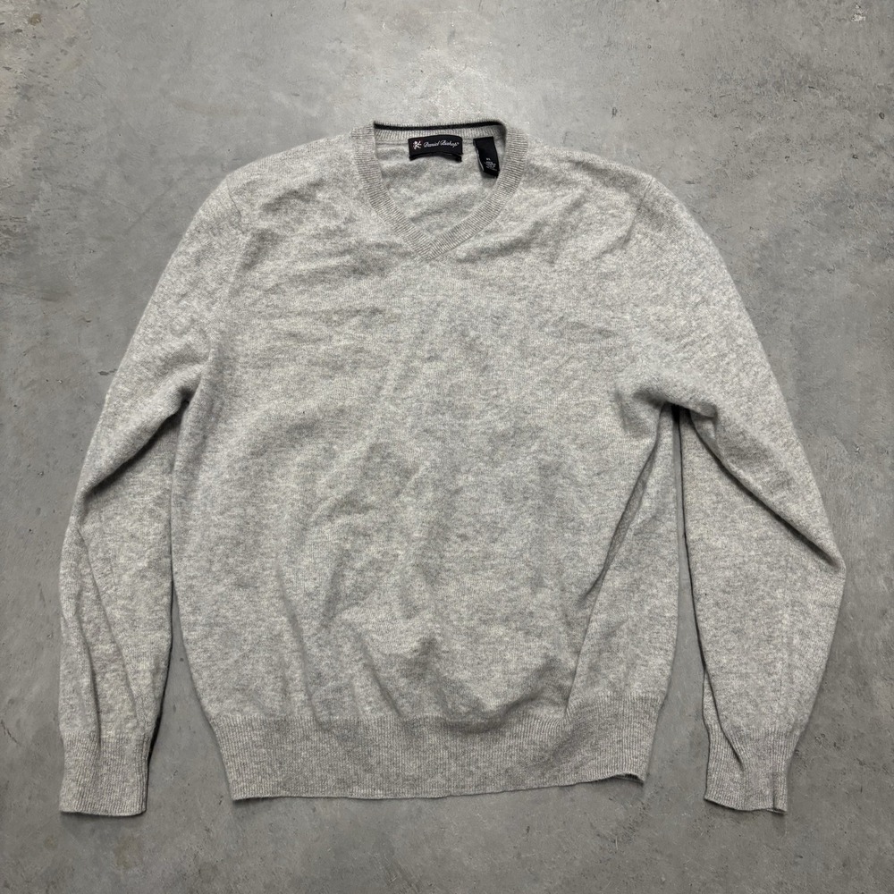 Daniel Bishop Men's Cashmere Sweater Size XL Gray Casual Preppy Pullover Winter